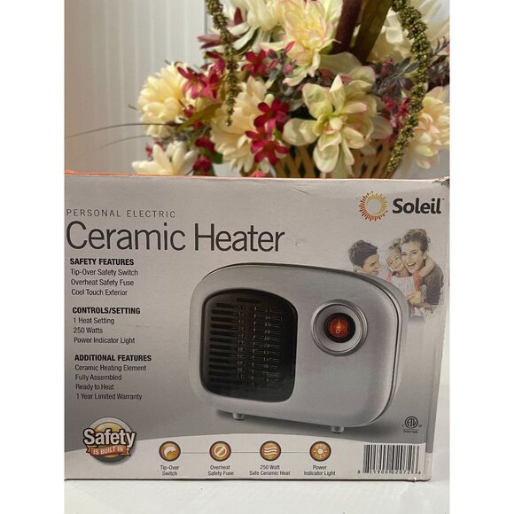 Soleil Personal Electric Ceramic Heater 250W With Safety Features - Picture 3 of 6